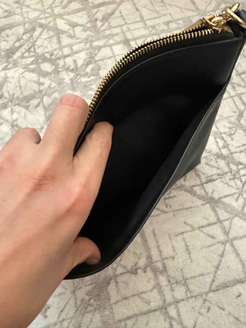 Coach Kitt Messenger Crossbody 26 Black Gold Leather Zip Bag 39408 - Picture 9 of 10